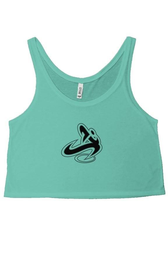 Athletic Apparatus Mint Black Logo flowy boxy tank - Athletic Apparatus