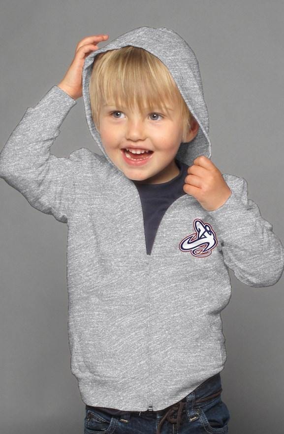 Athletic Apparatus Kids Heather Grey zip hoody - Athletic Apparatus