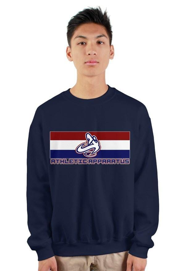 
                      
                        Youth Navy rwb logo gildan heavy crewneck sweatshi - Athletic Apparatus
                      
                    