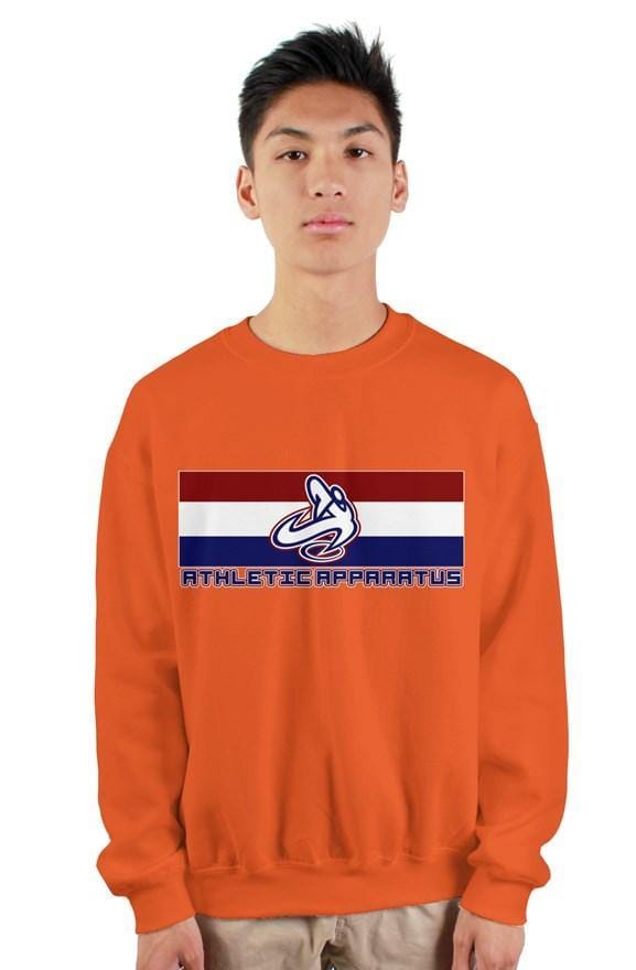 
                      
                        Youth Orange rwb logo gildan heavy crewneck sweats - Athletic Apparatus
                      
                    