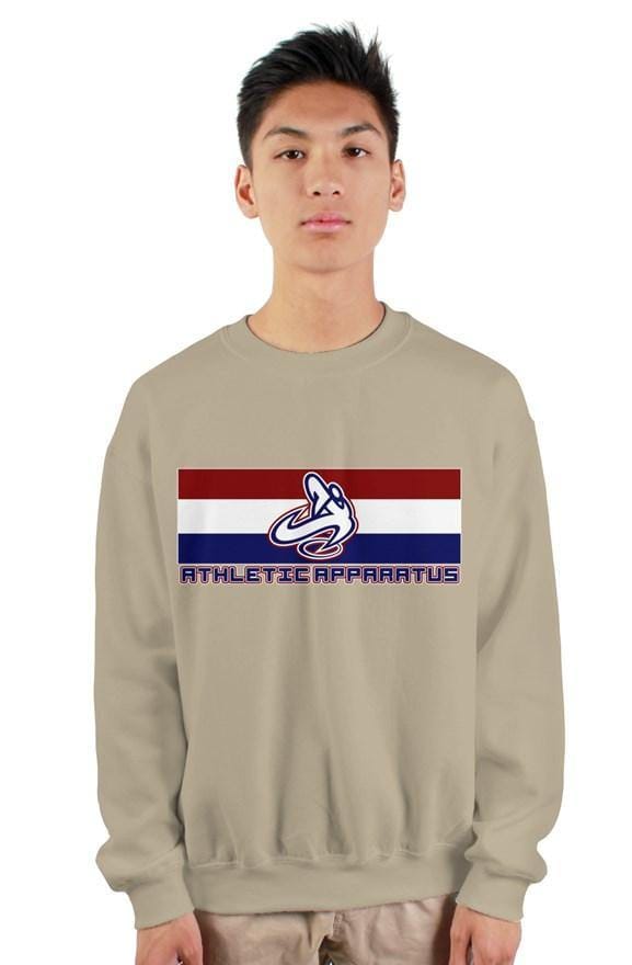 
                      
                        Youth Sand rwb logo gildan heavy crewneck sweatshi - Athletic Apparatus
                      
                    