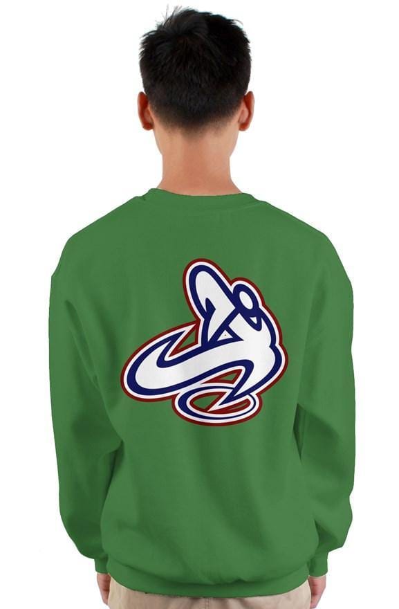 Youth Irish Green rwb logo gildan heavy crewneck s - Athletic Apparatus