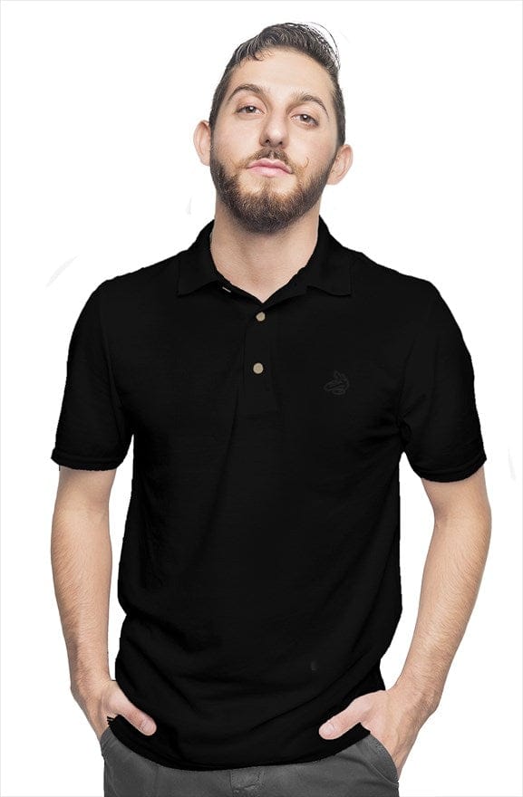 Athletic Apparatus Black bl cotton polo