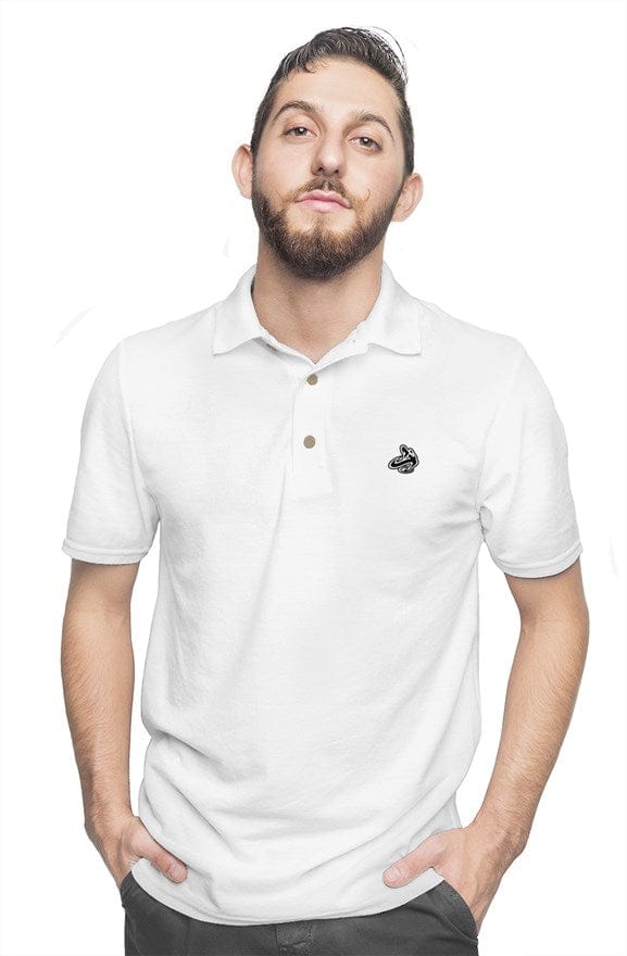 Athletic Apparatus White bl cotton polo