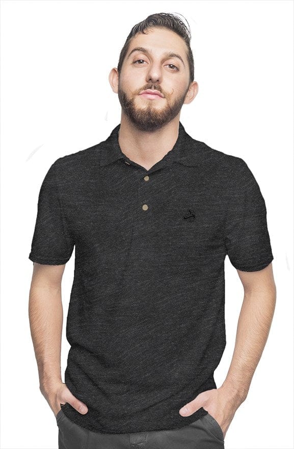 Athletic Apparatus Dark Heather bl cotton polo