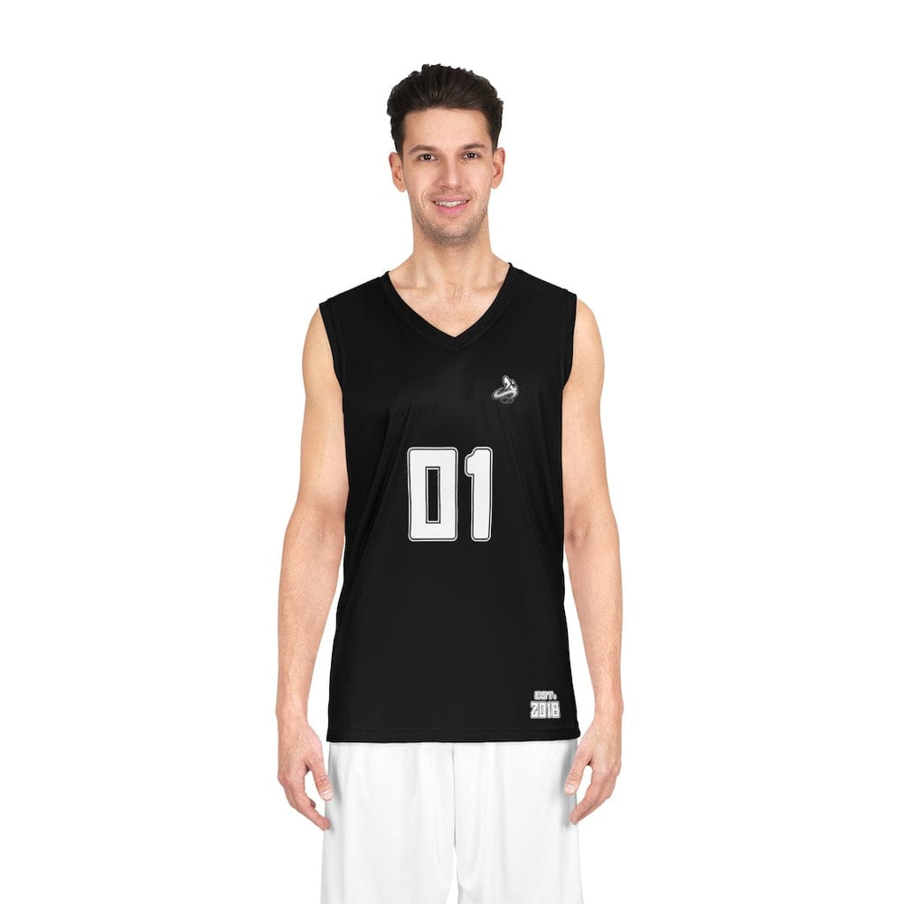 Athletic Apparatus Black Grey BL Basketball Jersey