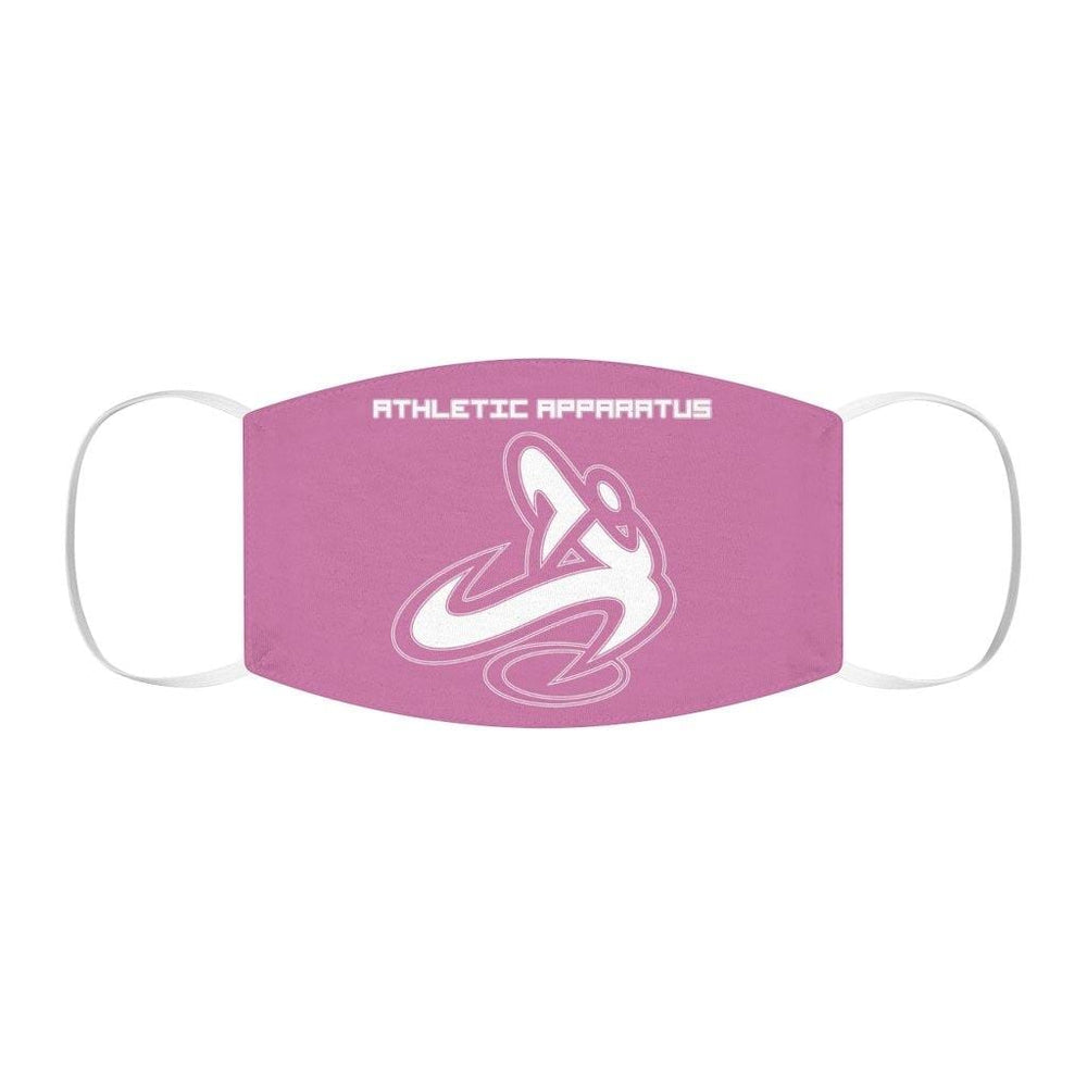 Athletic Apparatus Pink 1 White logo Snug-Fit Polyester Face Mask - Athletic Apparatus