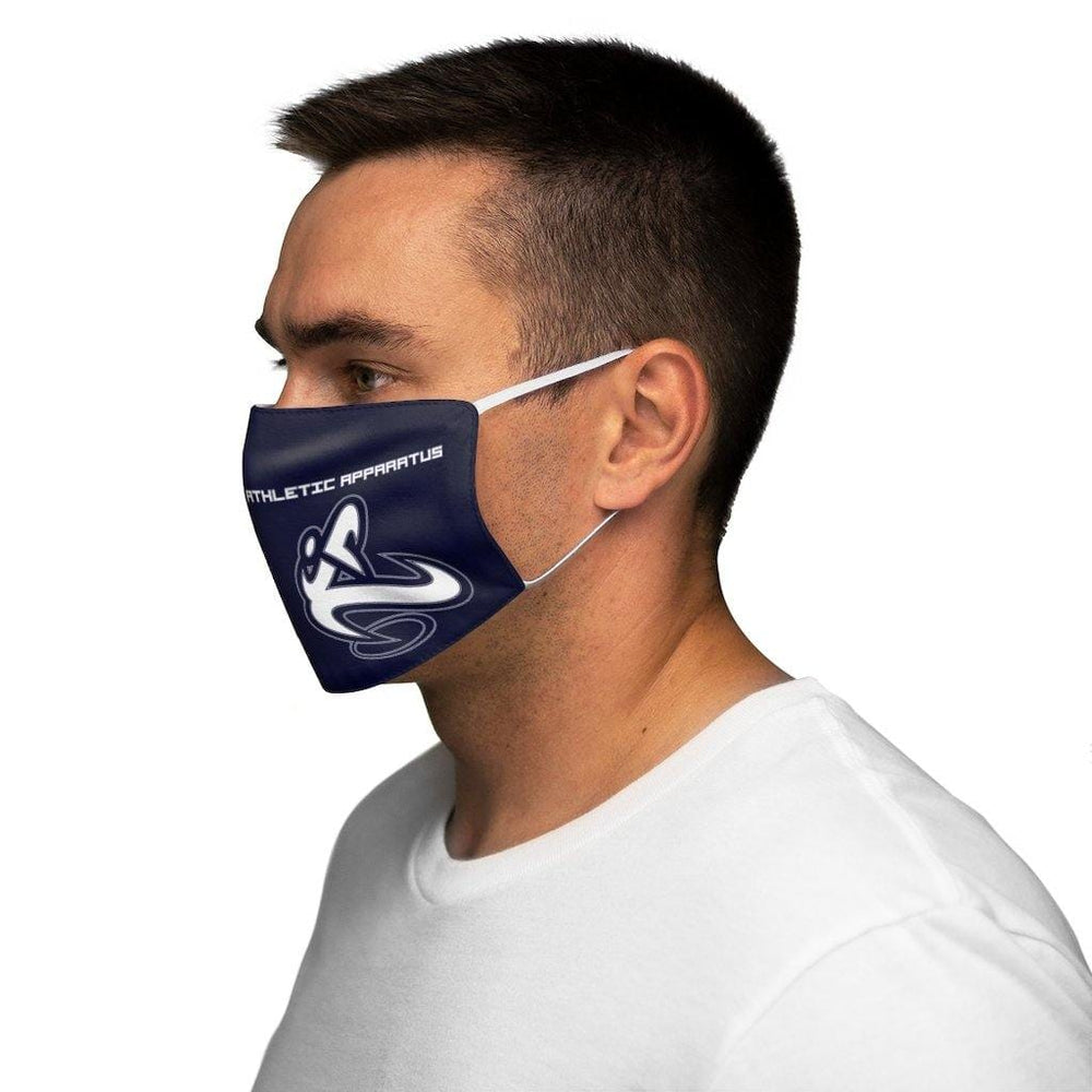 Athletic Apparatus Navy White logo Snug-Fit Polyester Face Mask - Athletic Apparatus