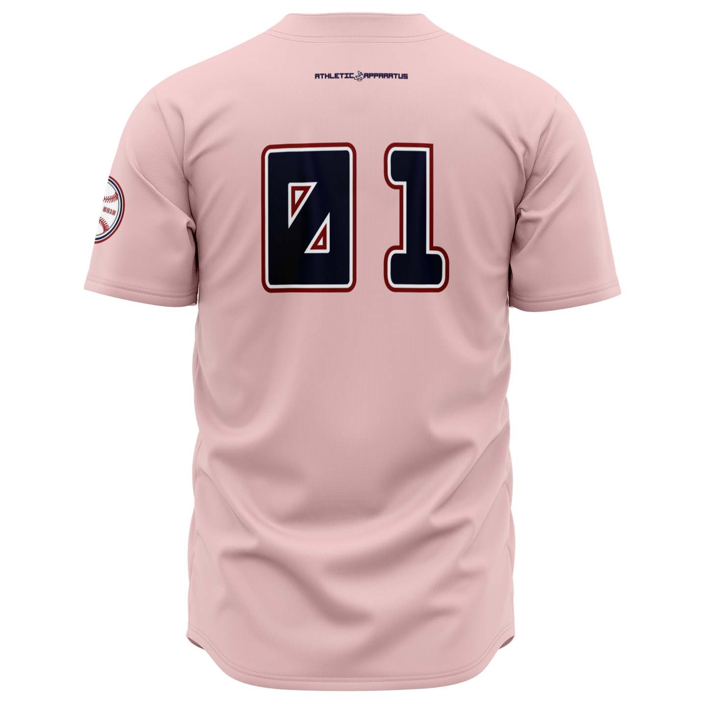 ATHLETIC APPARATUS RWB LOGO PINK E1 BASEBALL JERSEY - Athletic Apparatus