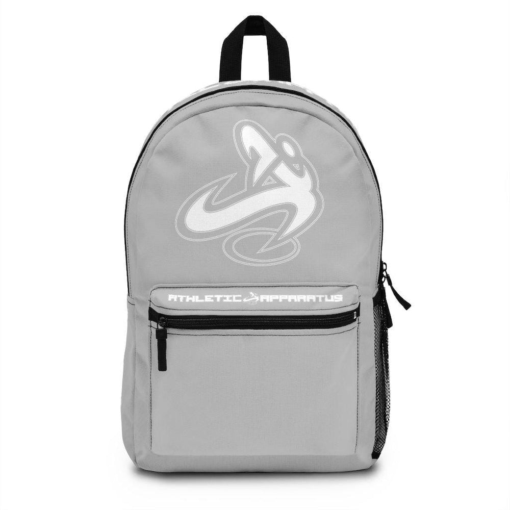 Athletic Apparatus Grey 1 Backpack with white name label on top (Made in USA) - Athletic Apparatus