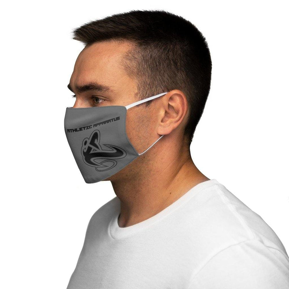 Athletic Apparatus Grey Black logo Snug-Fit Polyester Face Mask 1 - Athletic Apparatus
