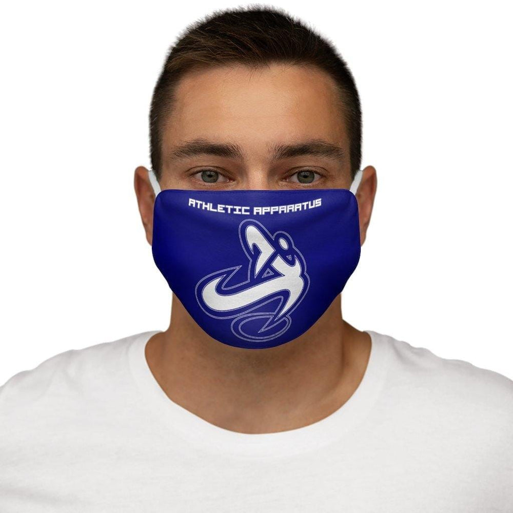 Athletic Apparatus Navy White logo Snug-Fit Polyester Face Mask - Athletic Apparatus