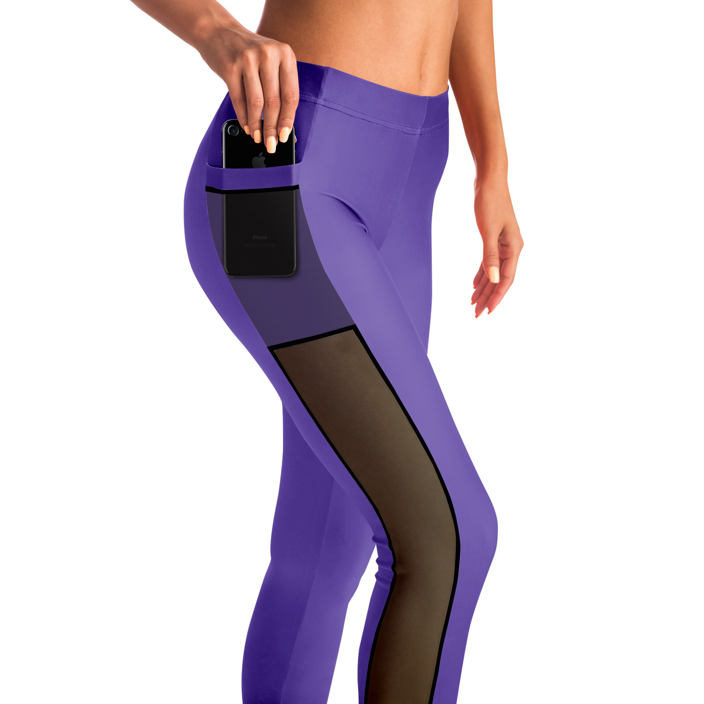 Athletic Apparatus Purple 2 BL V1 Mesh Pocket Legging - Athletic Apparatus