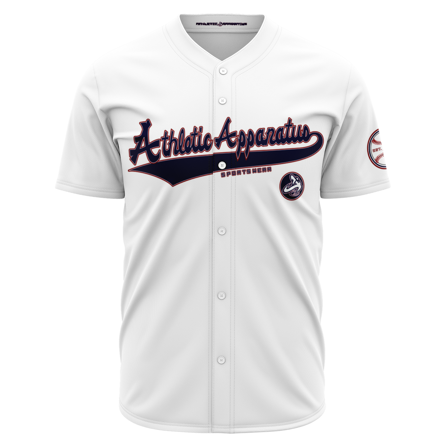 ATHLETIC APPARATUS RWB LOGO WHITE V2 BASEBALL JERSEY - Athletic Apparatus