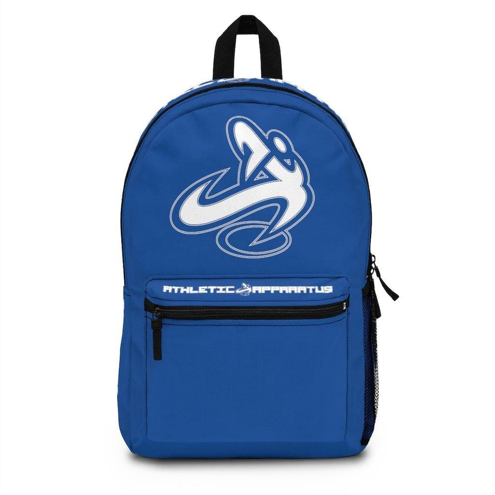 Athletic Apparatus Blue Backpack with white name label on top (Made in USA) - Athletic Apparatus