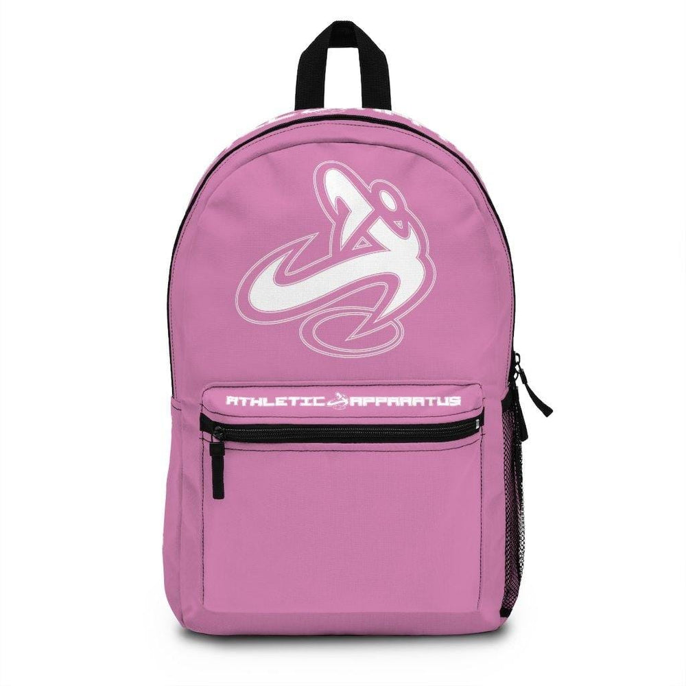 Athletic Apparatus Pink 1 Backpack with white name label on top (Made in USA) - Athletic Apparatus