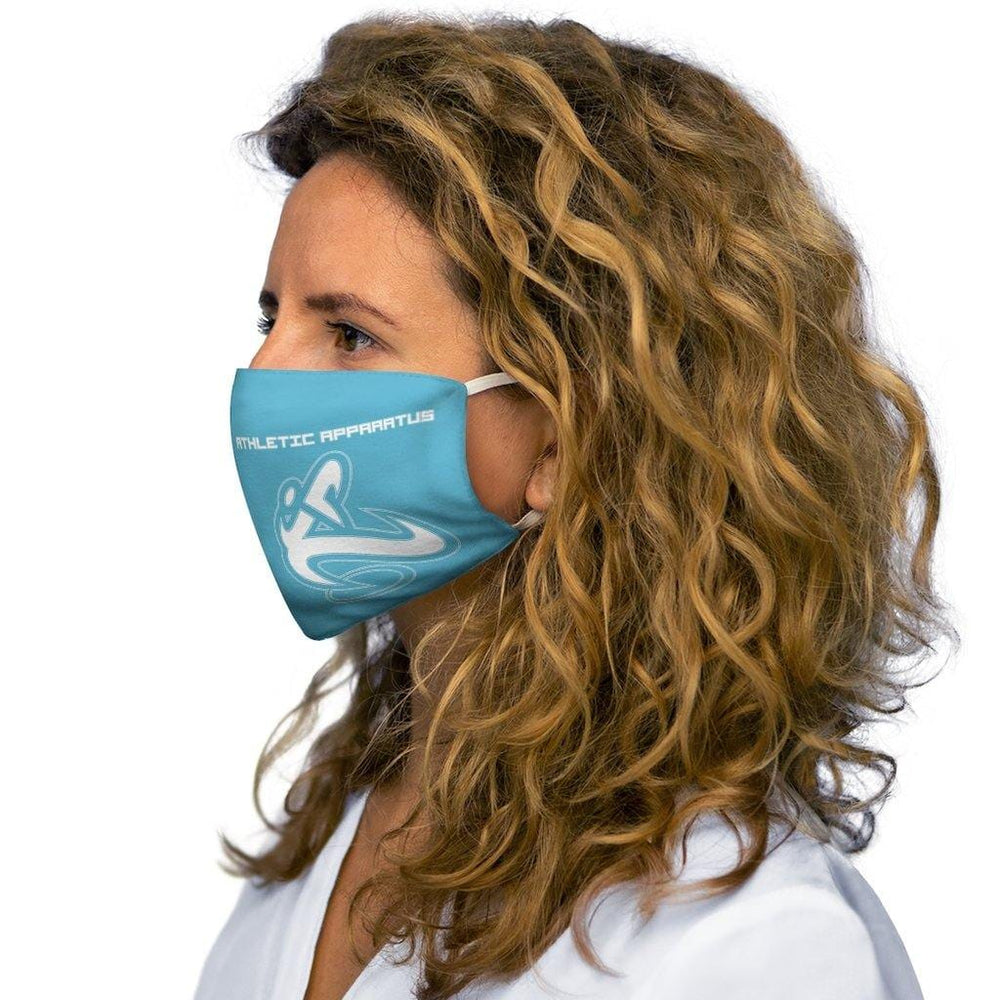 Athletic Apparatus Blue 7 White logo Snug-Fit Polyester Face Mask - Athletic Apparatus