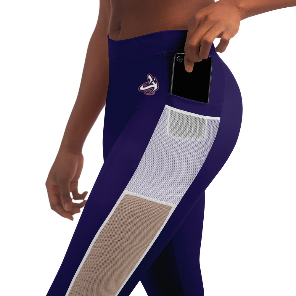 ATHLETIC APPARATUS NAVY RWB V1 MESH POCKET LEGGING - Athletic Apparatus