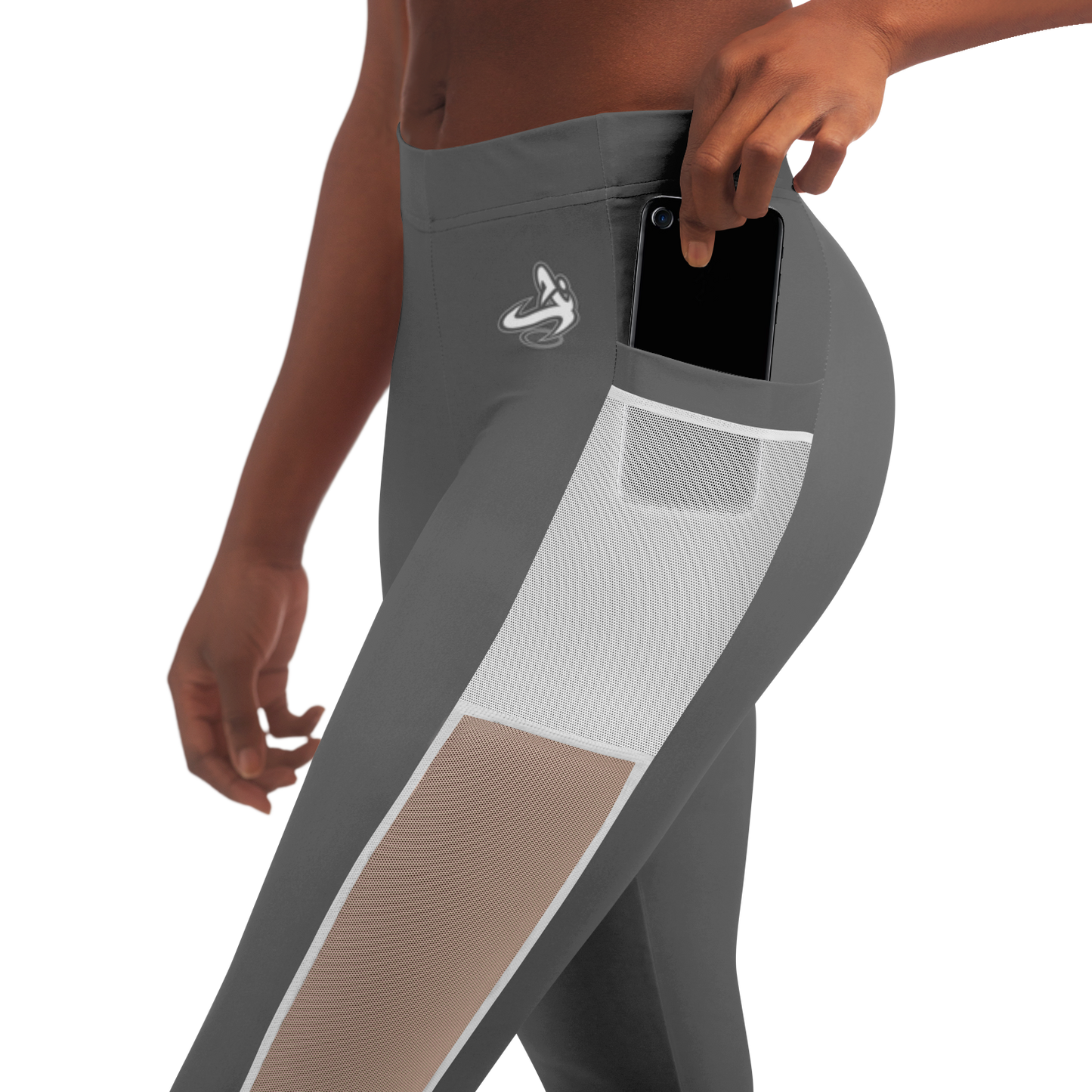 Athletic Apparatus Grey 2 WL V1 Mesh Pocket Legging - Athletic Apparatus