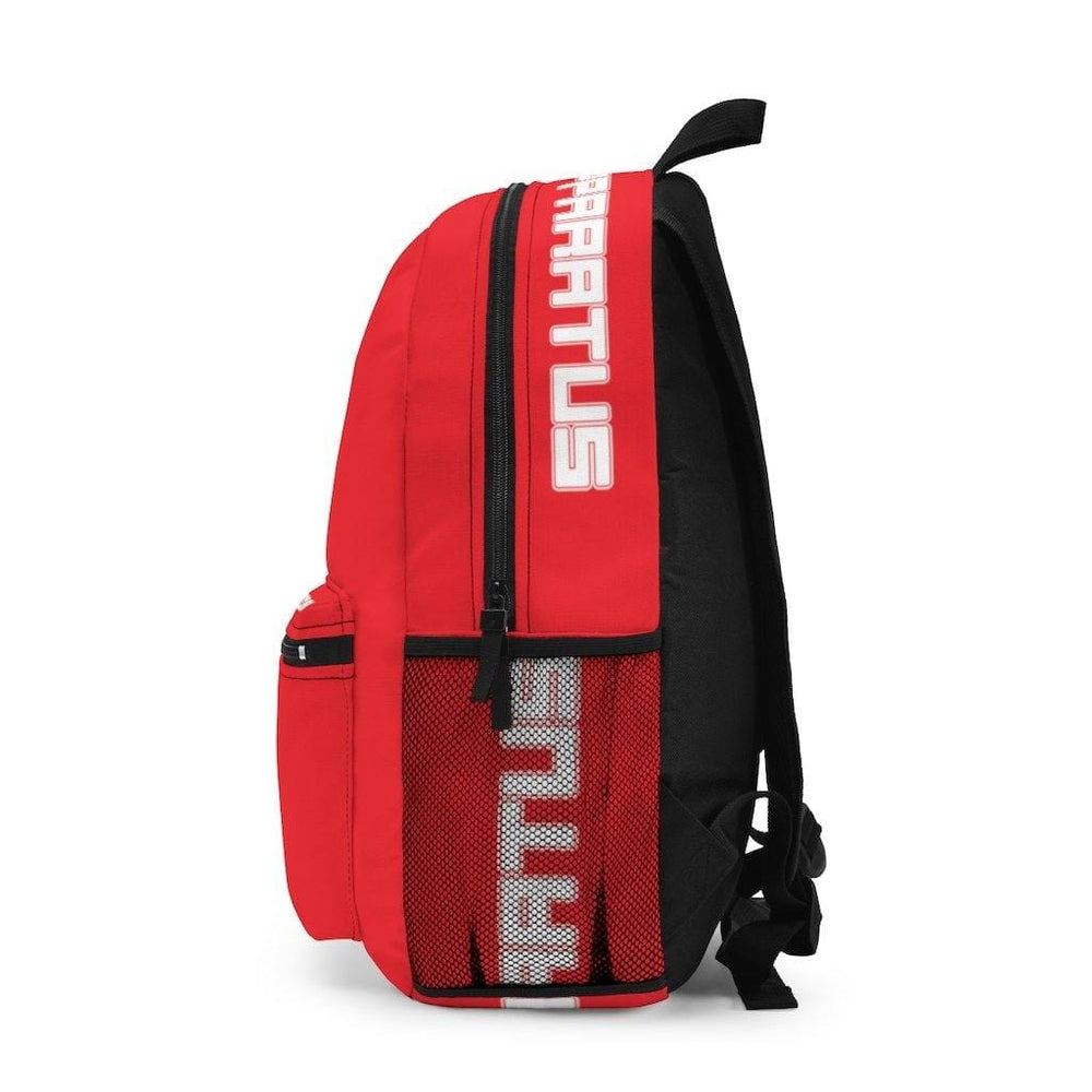 
                      
                        Athletic Apparatus Red 2 Backpack with white name label on top (Made in USA) - Athletic Apparatus
                      
                    
