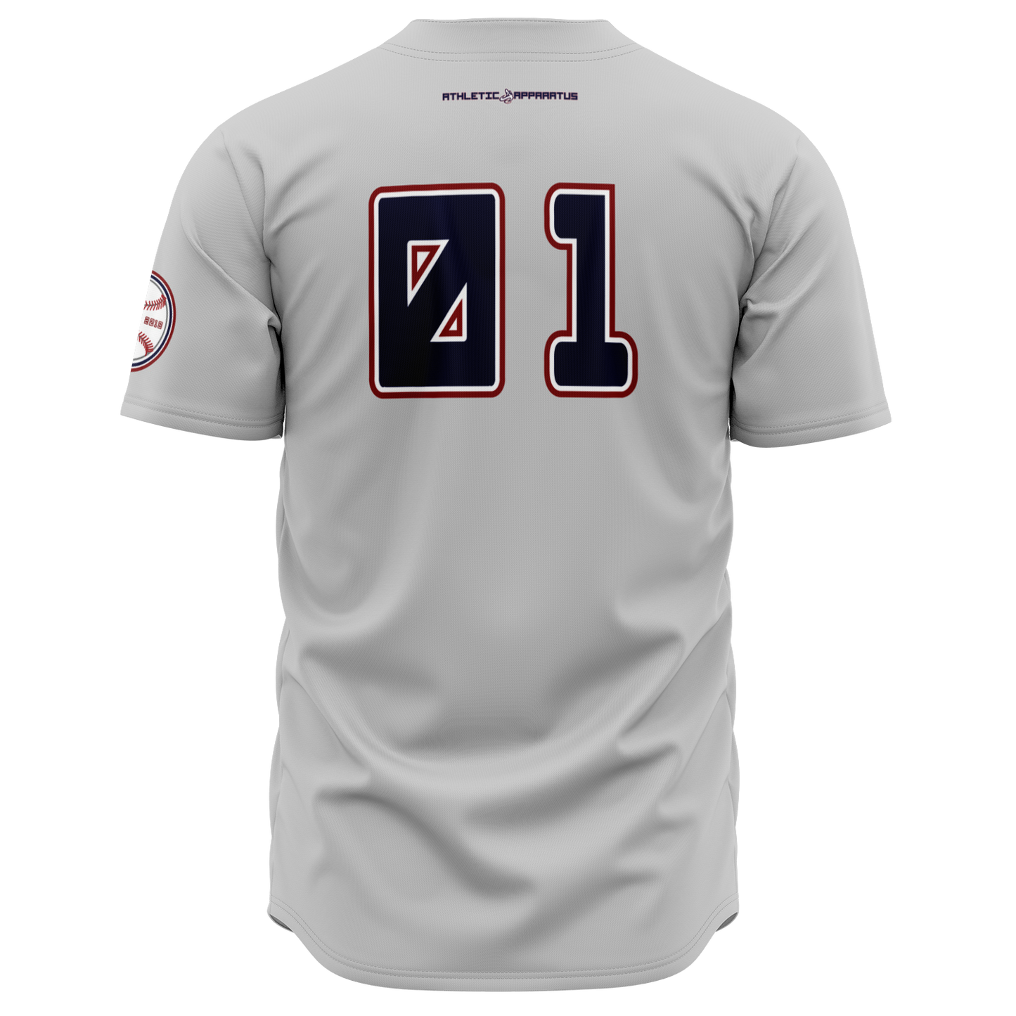 ATHLETIC APPARATUS RWB LOGO GREY 3 E1 BASEBALL JERSEY - Athletic Apparatus