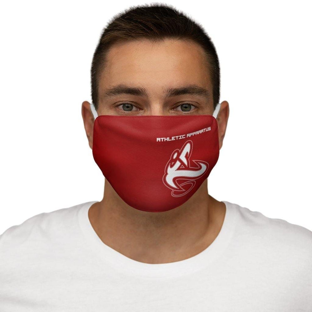 Athletic Apparatus Red White logo Snug-Fit Polyester Face Mask - Athletic Apparatus