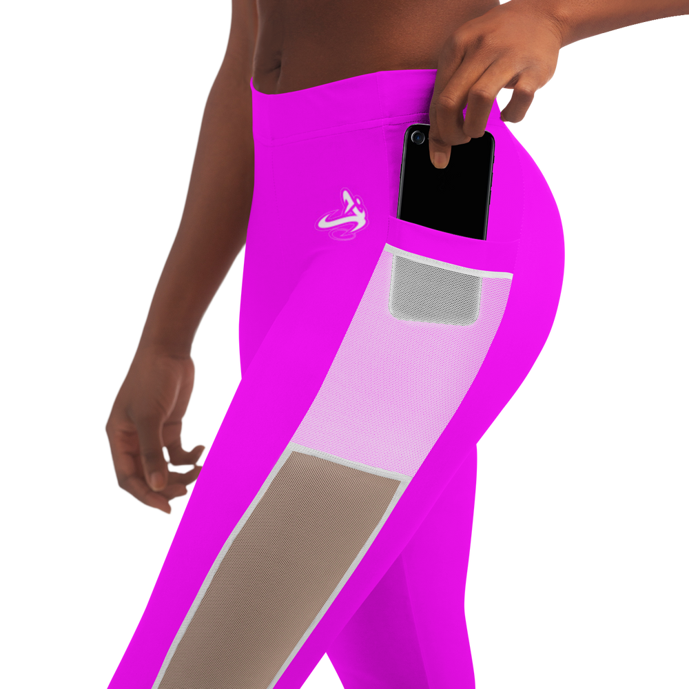 Athletic Apparatus Pink 1 WL V1 Mesh Pocket Legging - Athletic Apparatus