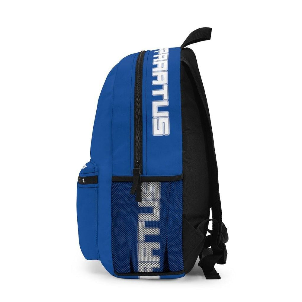 
                      
                        Athletic Apparatus Blue Backpack with white name label on top (Made in USA) - Athletic Apparatus
                      
                    