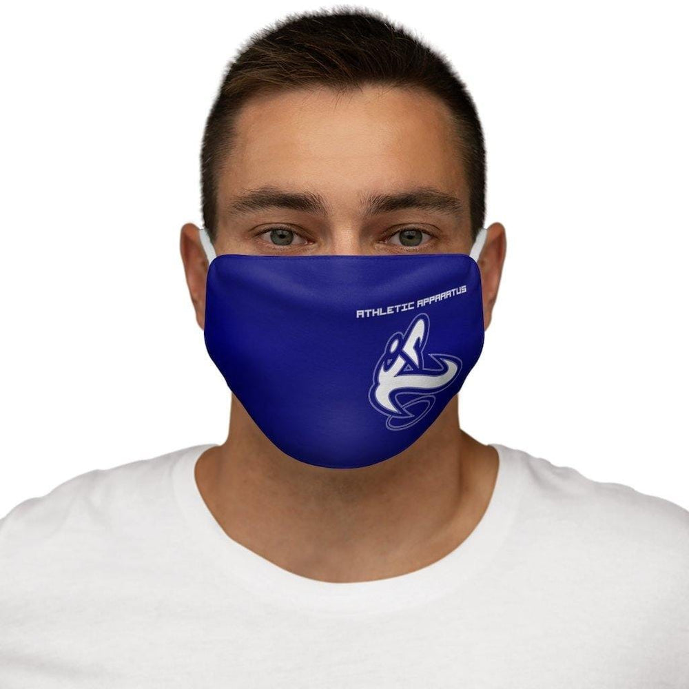 Athletic Apparatus Navy White logo Snug-Fit Polyester Face Mask - Athletic Apparatus