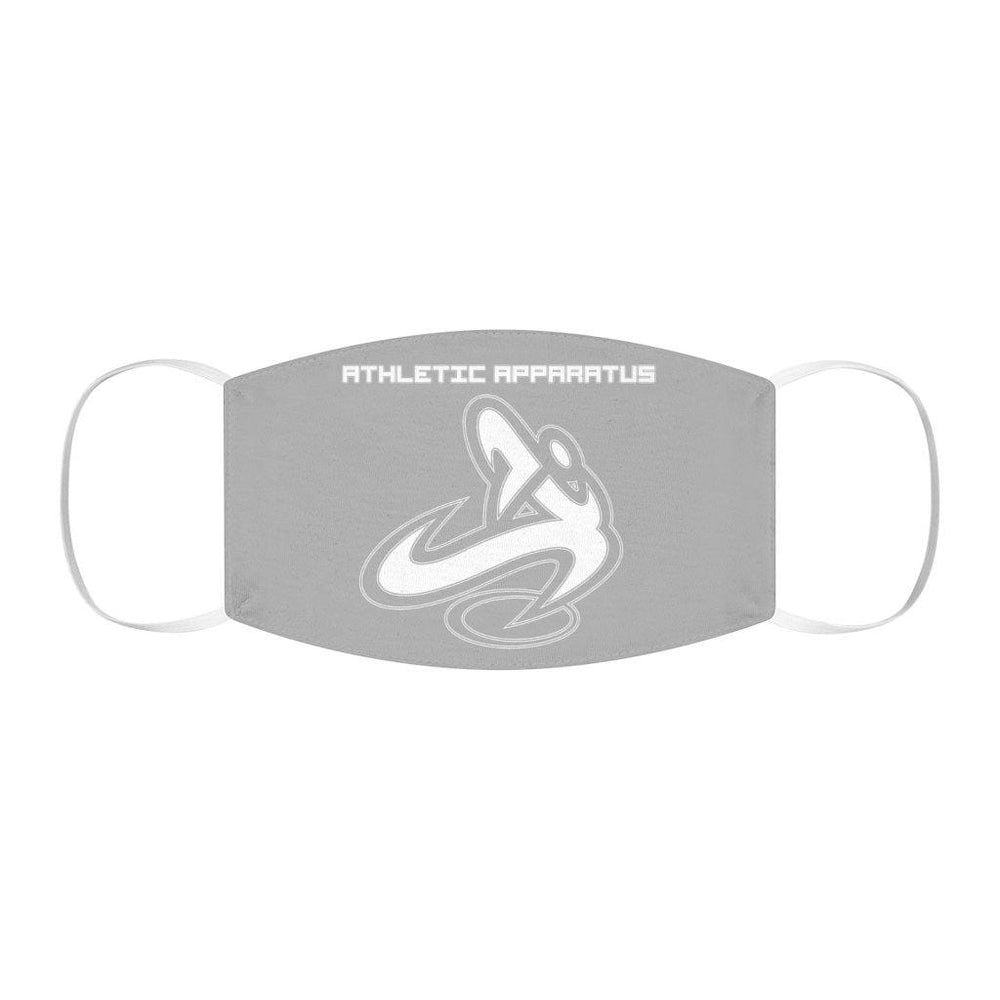 Athletic Apparatus Grey 2 White logo Snug-Fit Polyester Face Mask - Athletic Apparatus