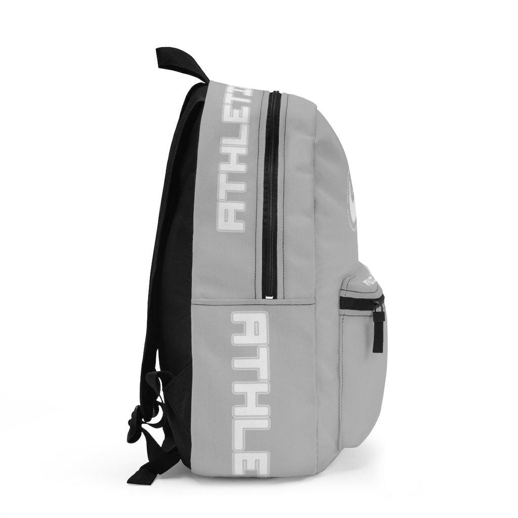 Athletic Apparatus Grey 1 Backpack with white name label on top (Made in USA) - Athletic Apparatus