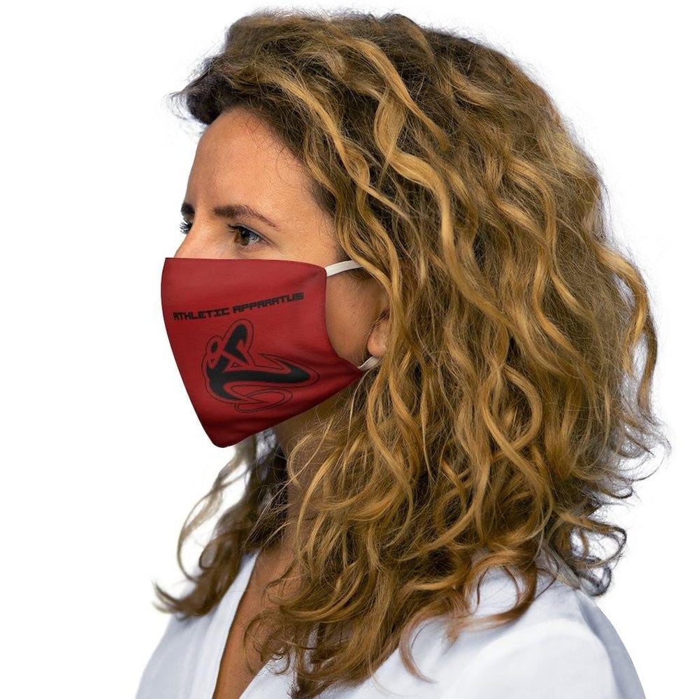 Athletic Apparatus Red Black logo Snug-Fit Polyester Face Mask 1 - Athletic Apparatus