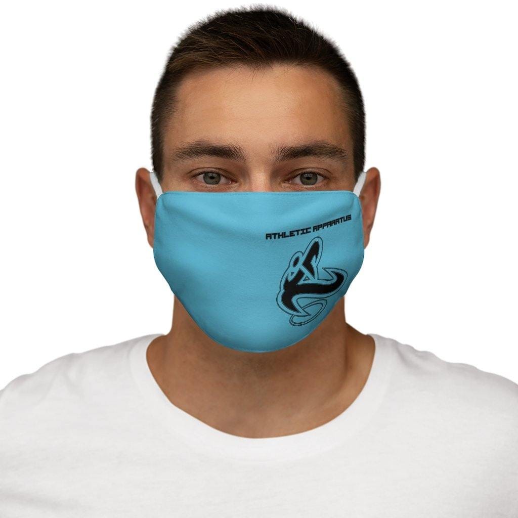 Athletic Apparatus Blue 7 Black logo Snug-Fit Polyester Face Mask 1 - Athletic Apparatus