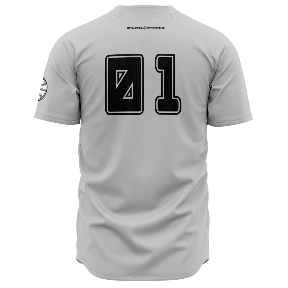 ATHLETIC APPARATUS BLACK LOGO GREY V2 BASEBALL JERSEY - Athletic Apparatus