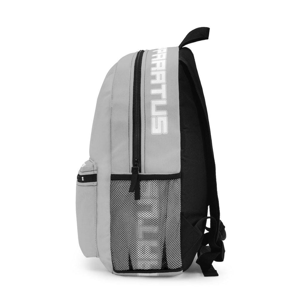 
                      
                        Athletic Apparatus Grey 1 Backpack with white name label on top (Made in USA) - Athletic Apparatus
                      
                    