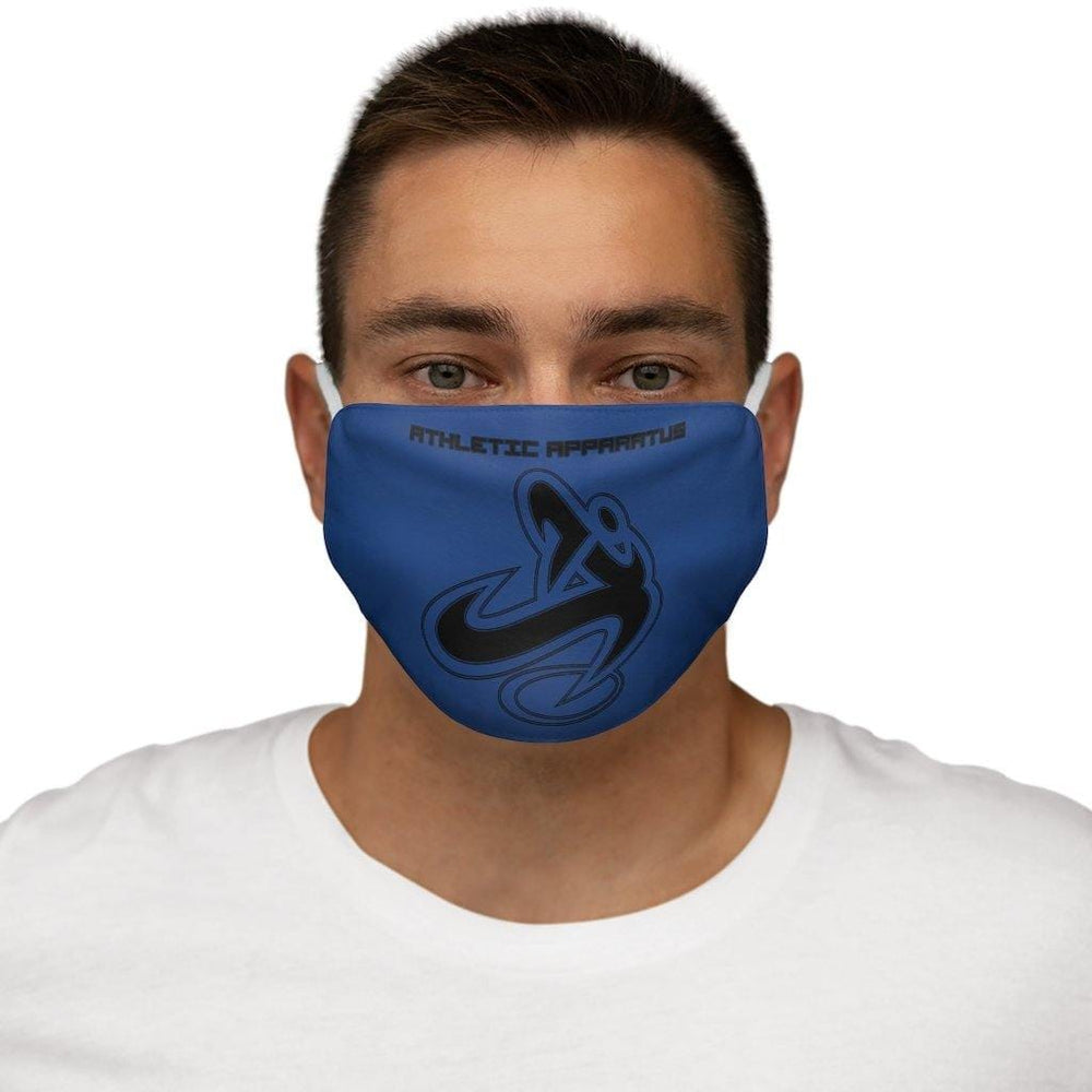 Athletic Apparatus Blue 2 Black logo Snug-Fit Polyester Face Mask 2 - Athletic Apparatus