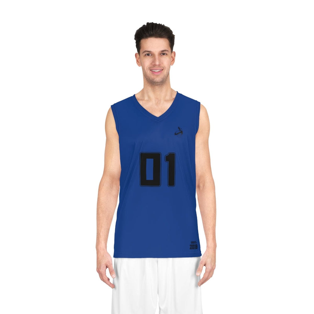 
                      
                        Athletic Apparatus Dark Blue BL Basketball Jersey
                      
                    