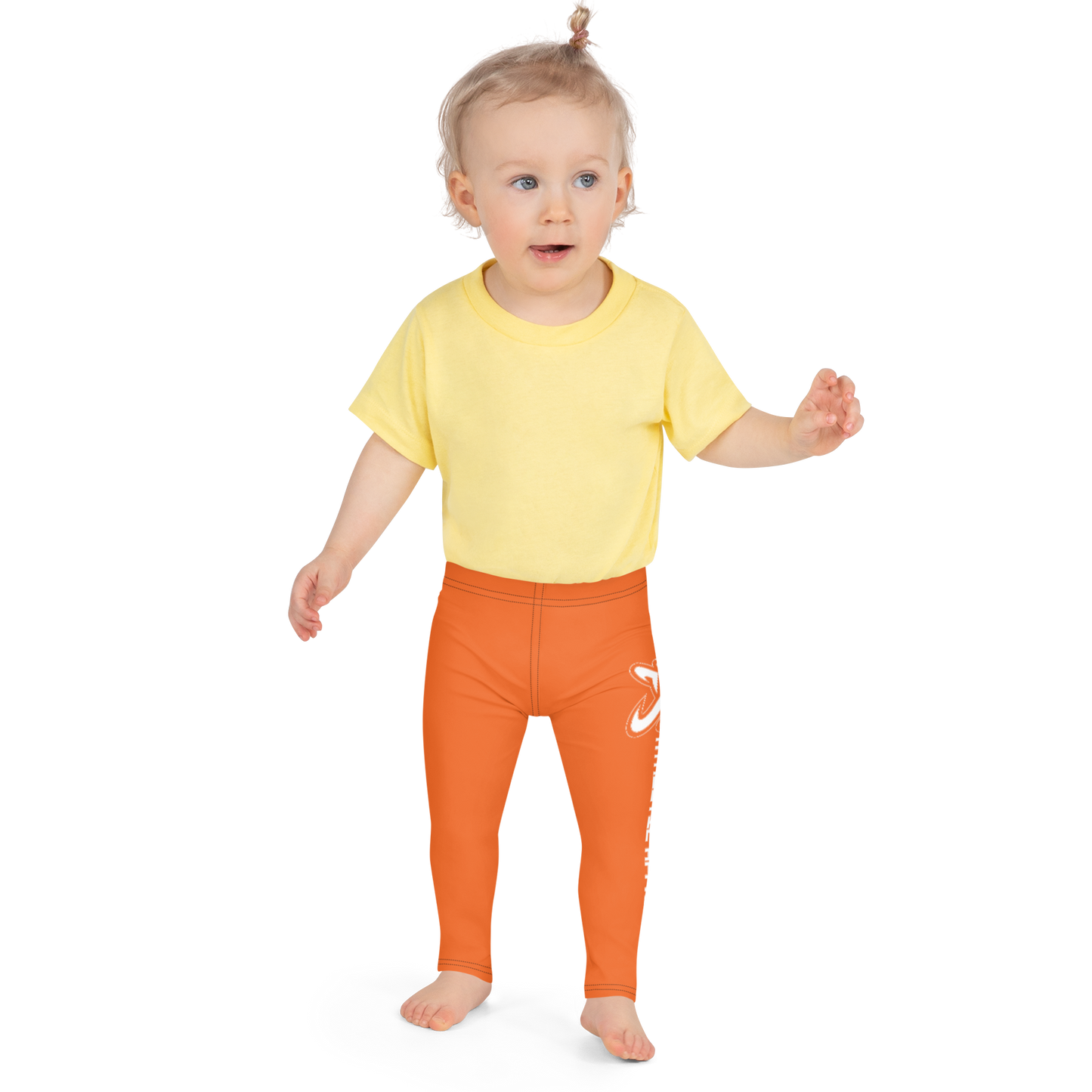 Athletic Apparatus Orange White logo Kid's Leggings