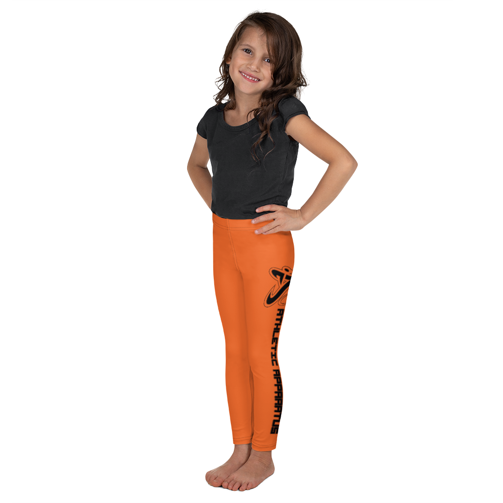 Athletic Apparatus Orange Black logo Kid's Leggings