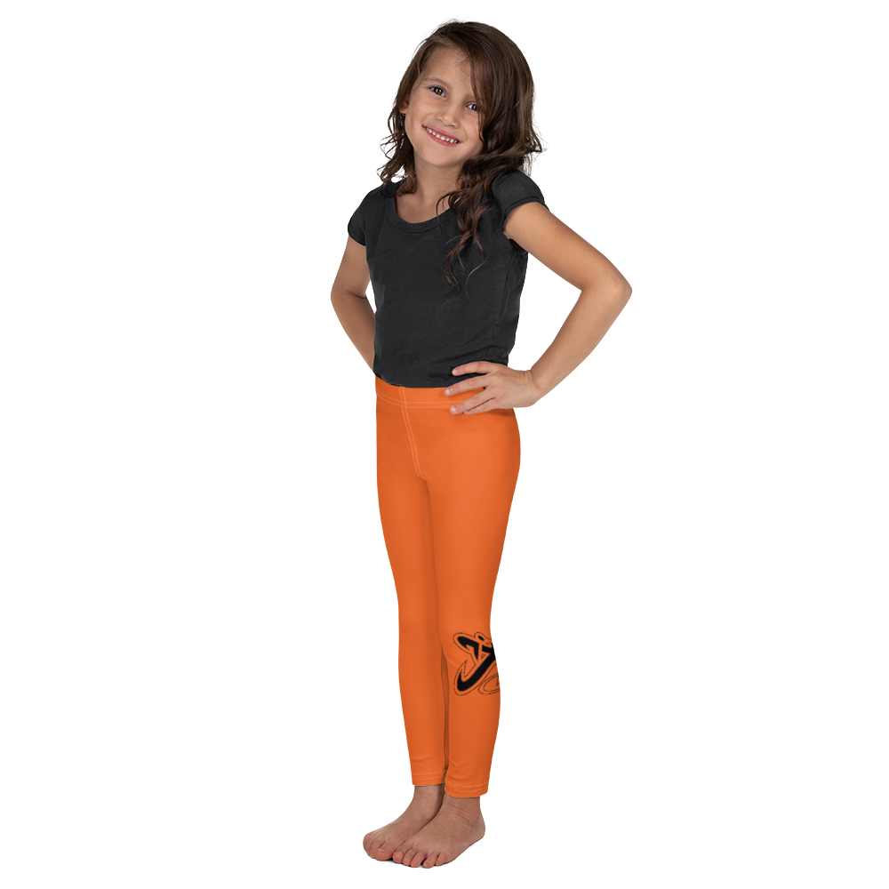 Athletic Apparatus Orange Black logo White stitch V3 Kid's Leggings