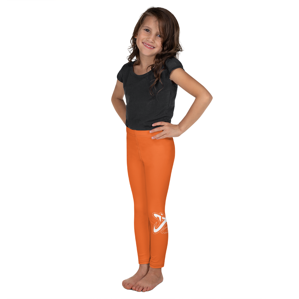 Athletic Apparatus Orange White logo V3 Kid's Leggings