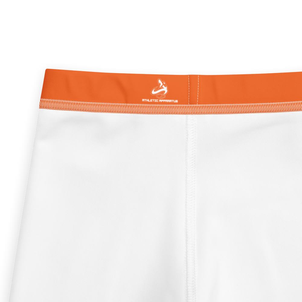 
                      
                        Athletic Apparatus Orange White logo White stitch Kid's Leggings
                      
                    