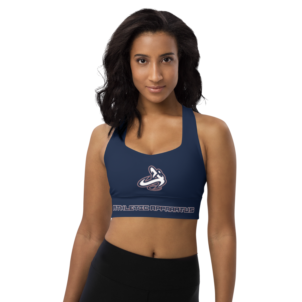 Athletic Apparatus Navy RWB Longline sports bra