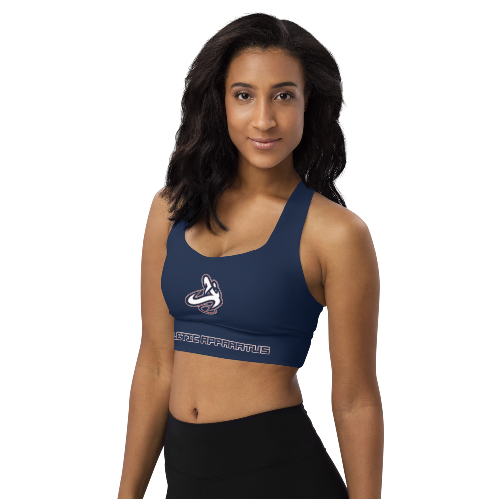 
                      
                        Athletic Apparatus Navy RWB Longline sports bra
                      
                    