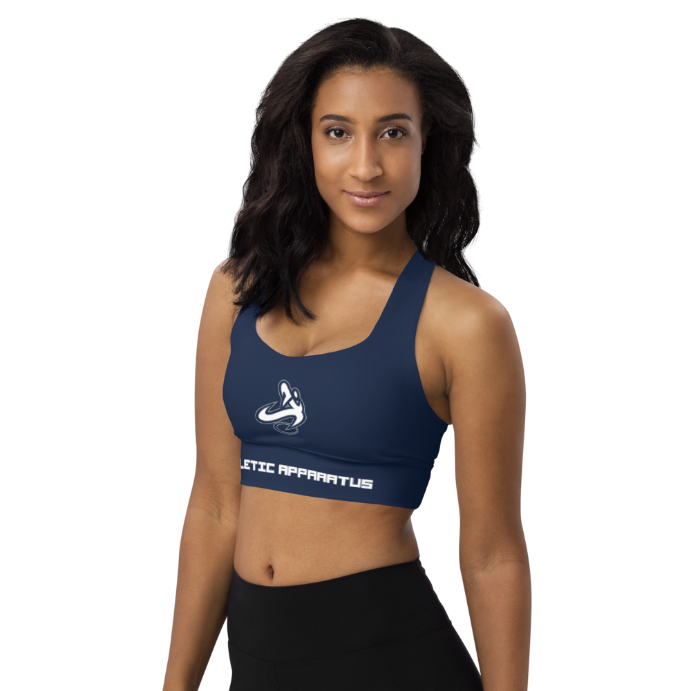 
                      
                        Athletic Apparatus Navy WL Longline sports bra
                      
                    