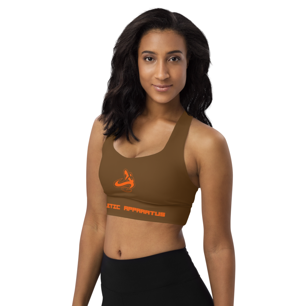 Athletic Apparatus Brown OL Longline sports bra