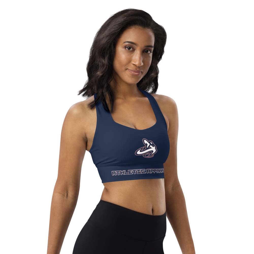 
                      
                        Athletic Apparatus Navy RWB Longline sports bra
                      
                    