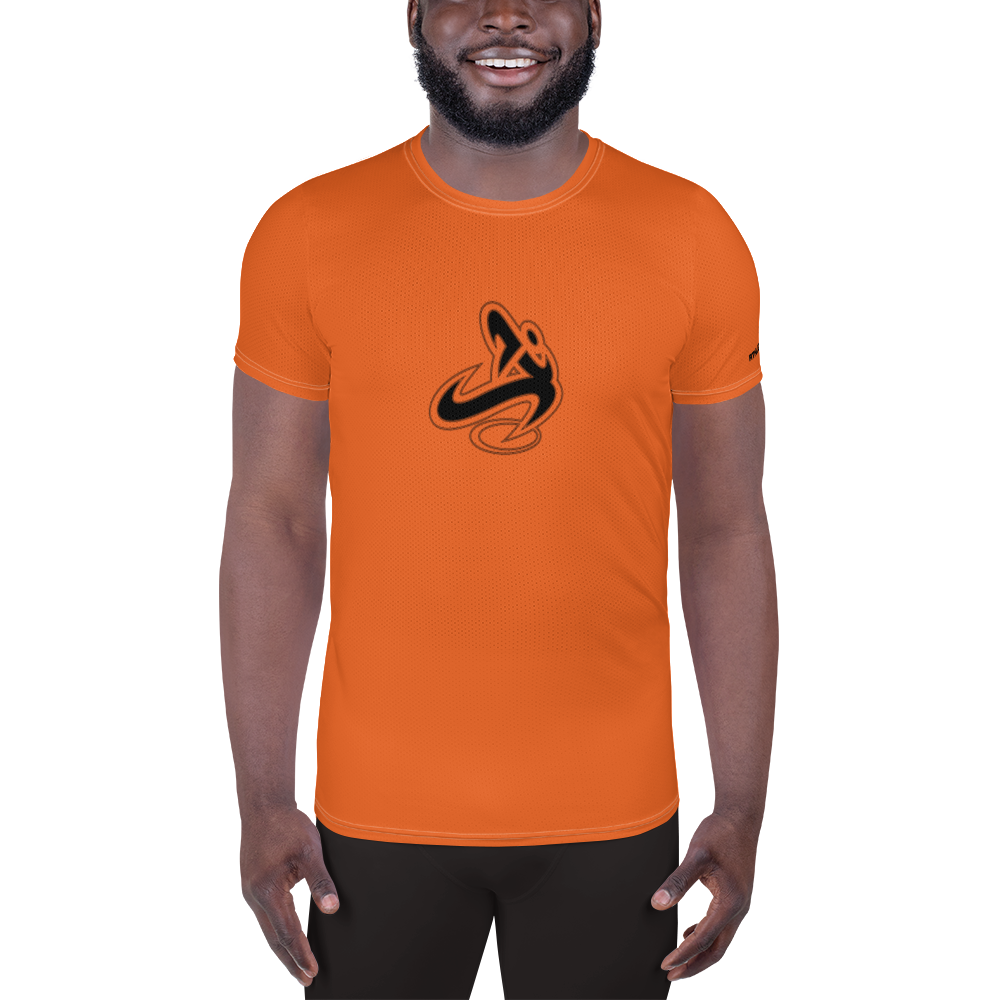 
                      
                        Athletic Apparatus Orange Black logo White Stitch Men's Athletic T-shirt
                      
                    