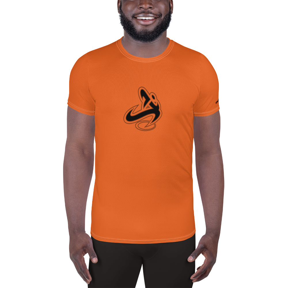 Athletic Apparatus Orange Black logo White Stitch Men's Athletic T-shirt