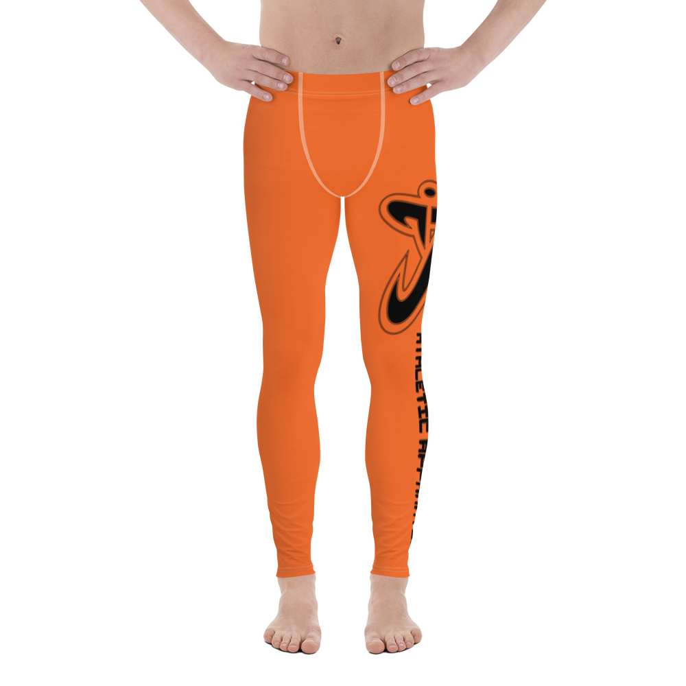 Athletic Apparatus Orange Black logo White stitch V2 Men's Leggings